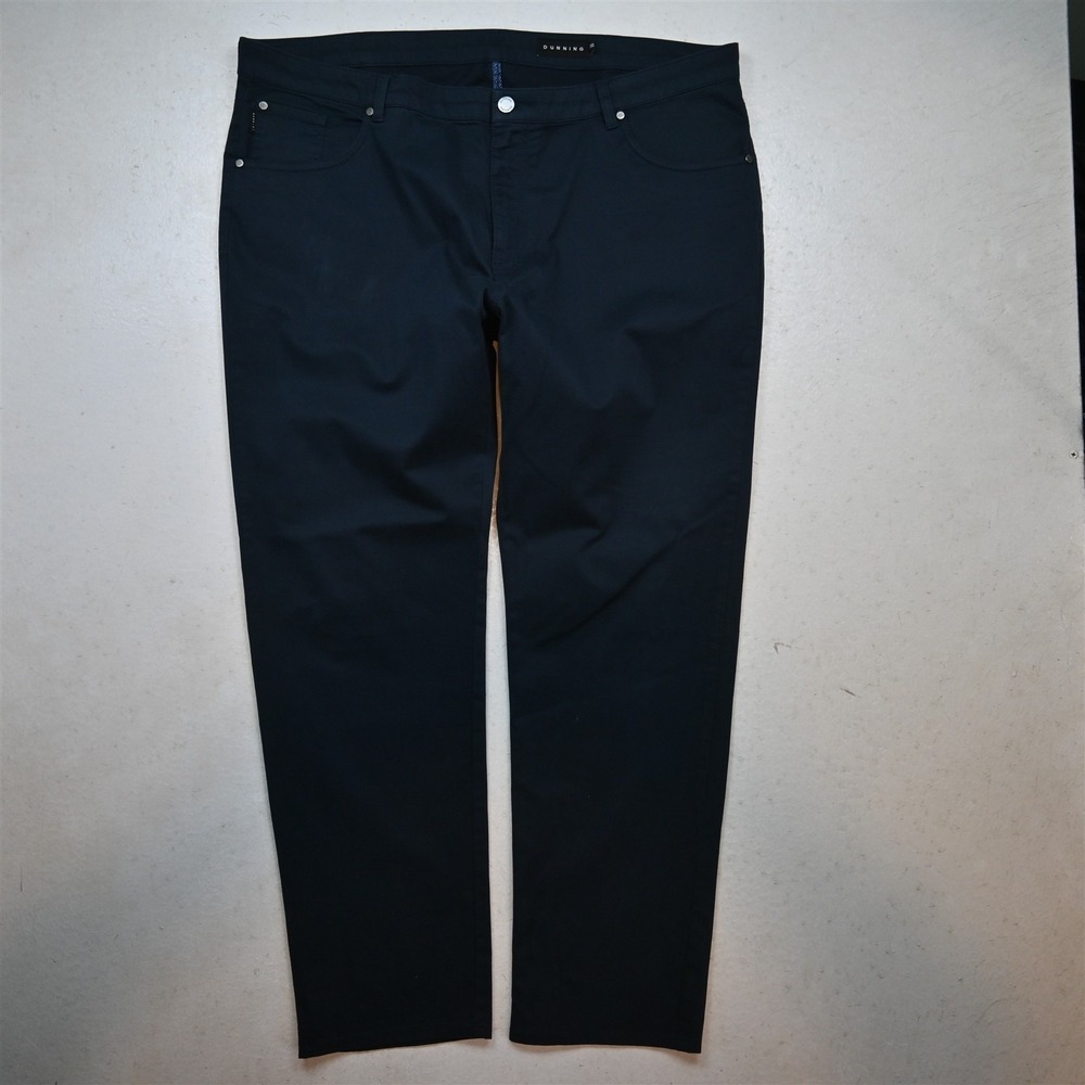 Dunning 42x32 Navy Blue Brushed 5 Pocket Slim Mens Jeans